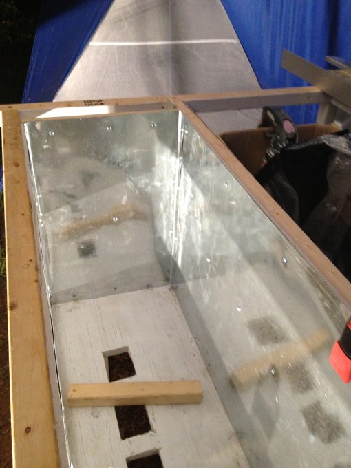 cart with lined cook box